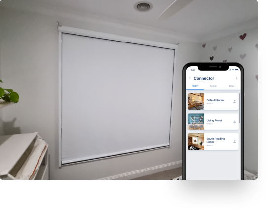 smart mobile controlled retractable blinds