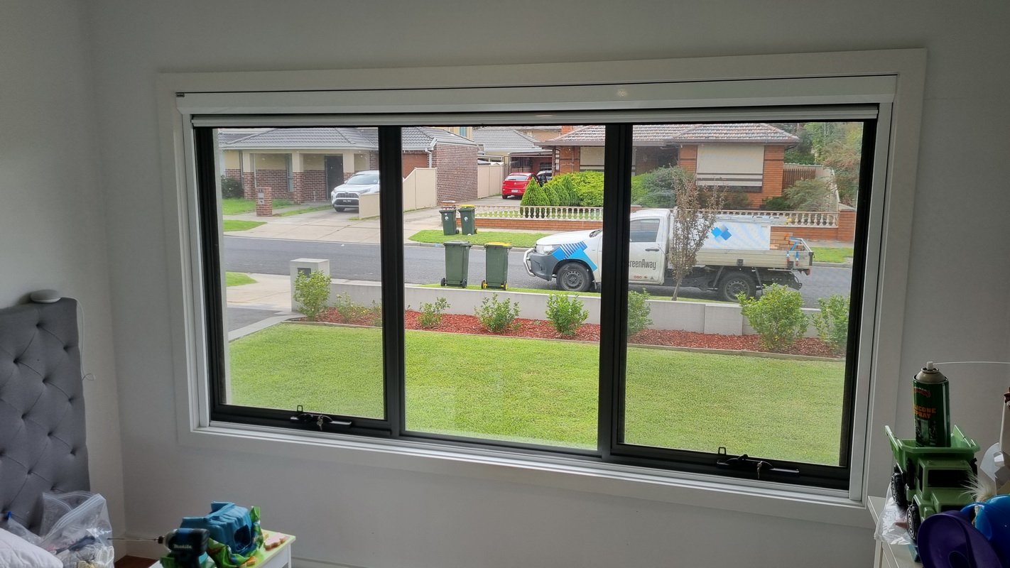 nursery with open retractable blinds